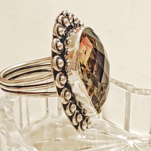 7 carat Pear Cut Faceted Ametrine set in Sterling - Picture 5 of 8